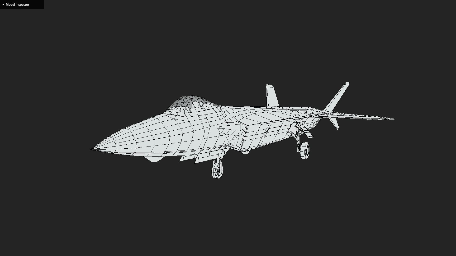 Chengdu J20 Low-poly 3D model_1