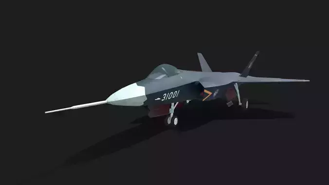 Shenyang J31 Low-poly 3D model