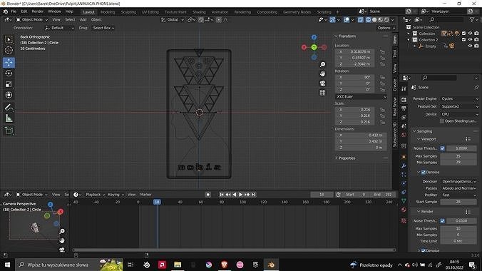 Simple smartphone model 3D model
