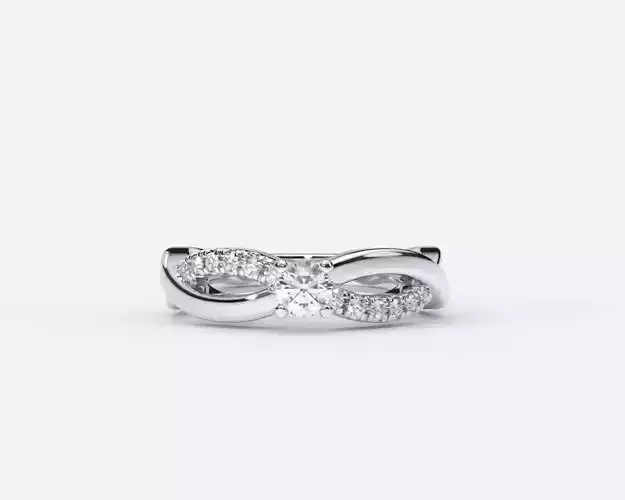 ZDR0214 diamond engagement ring gold