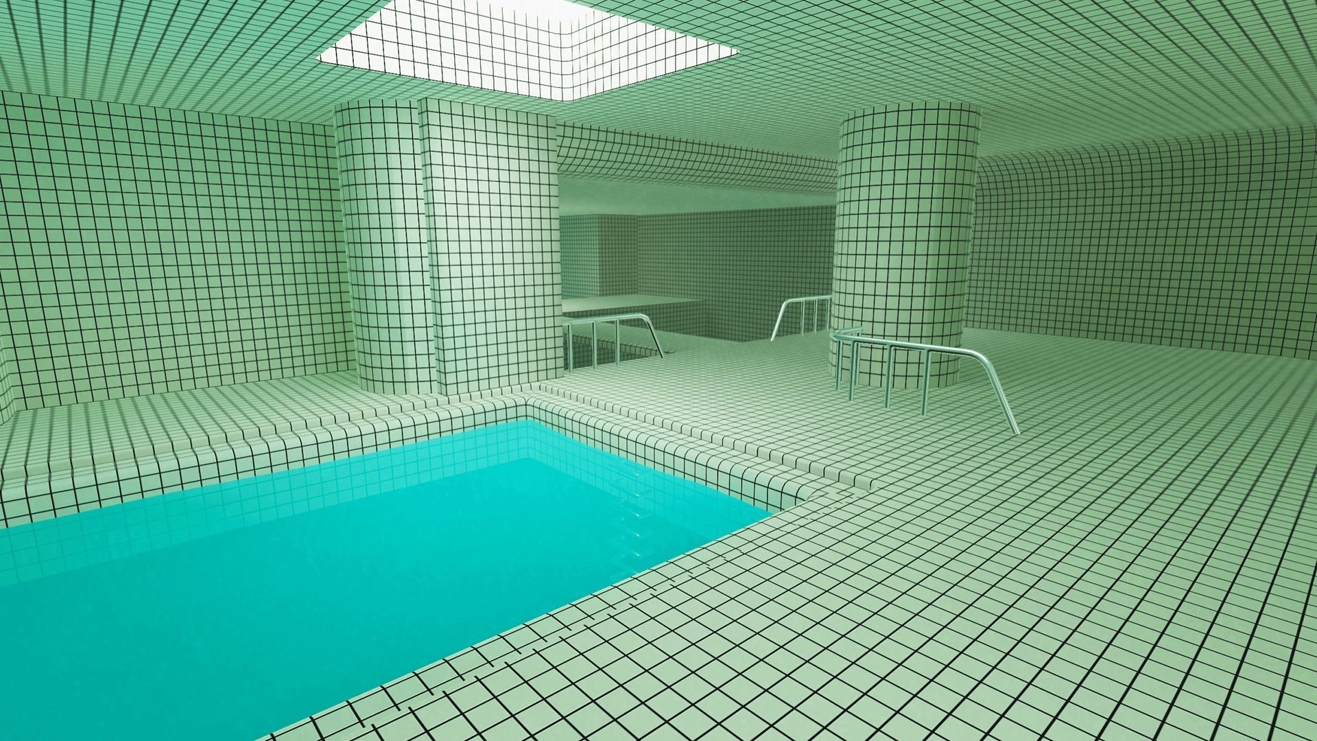 The Backrooms backroom Low-poly 3D model_11