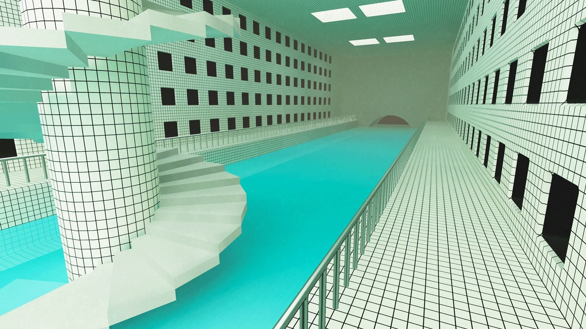 The Backrooms backroom Low-poly 3D model_10