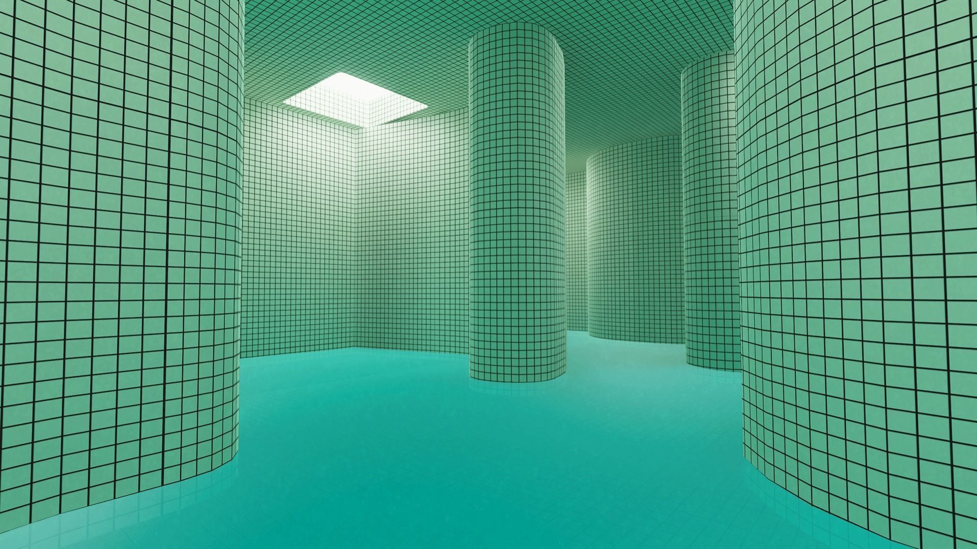 The Backrooms backroom Low-poly 3D model_9