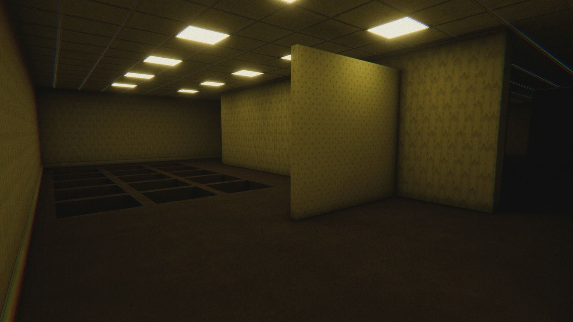 The Backrooms backroom Low-poly 3D model_4