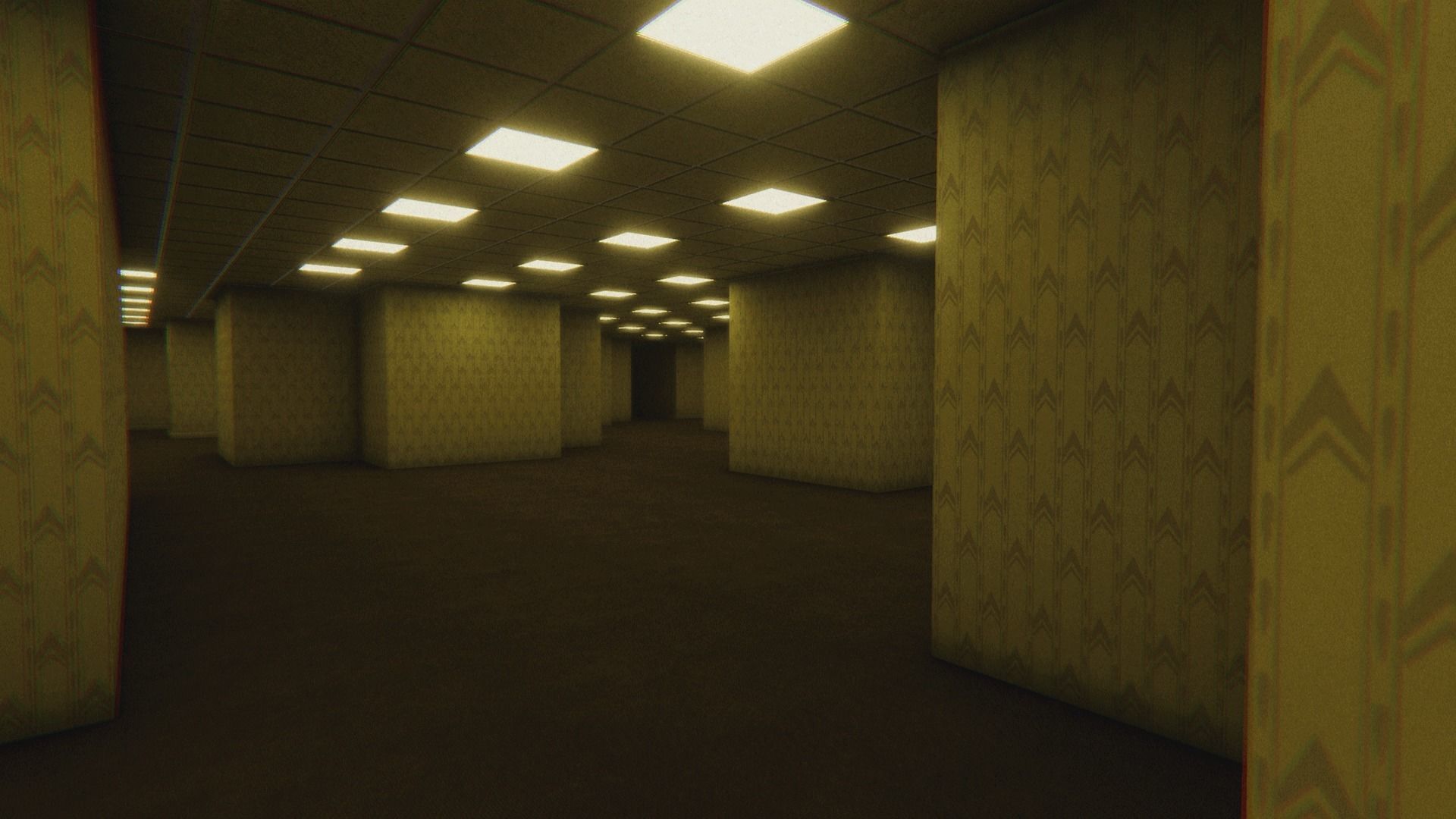 The Backrooms backroom Low-poly 3D model_7