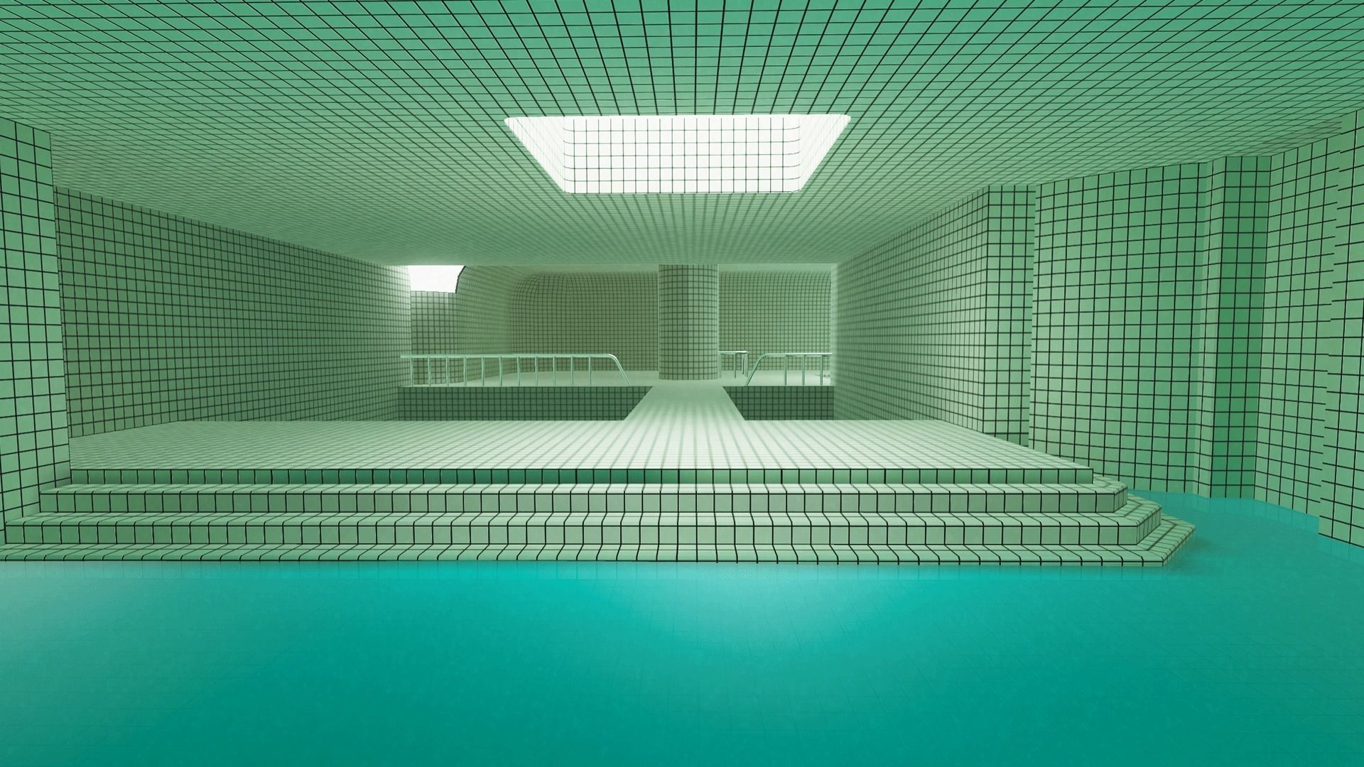 The Backrooms backroom Low-poly 3D model_13