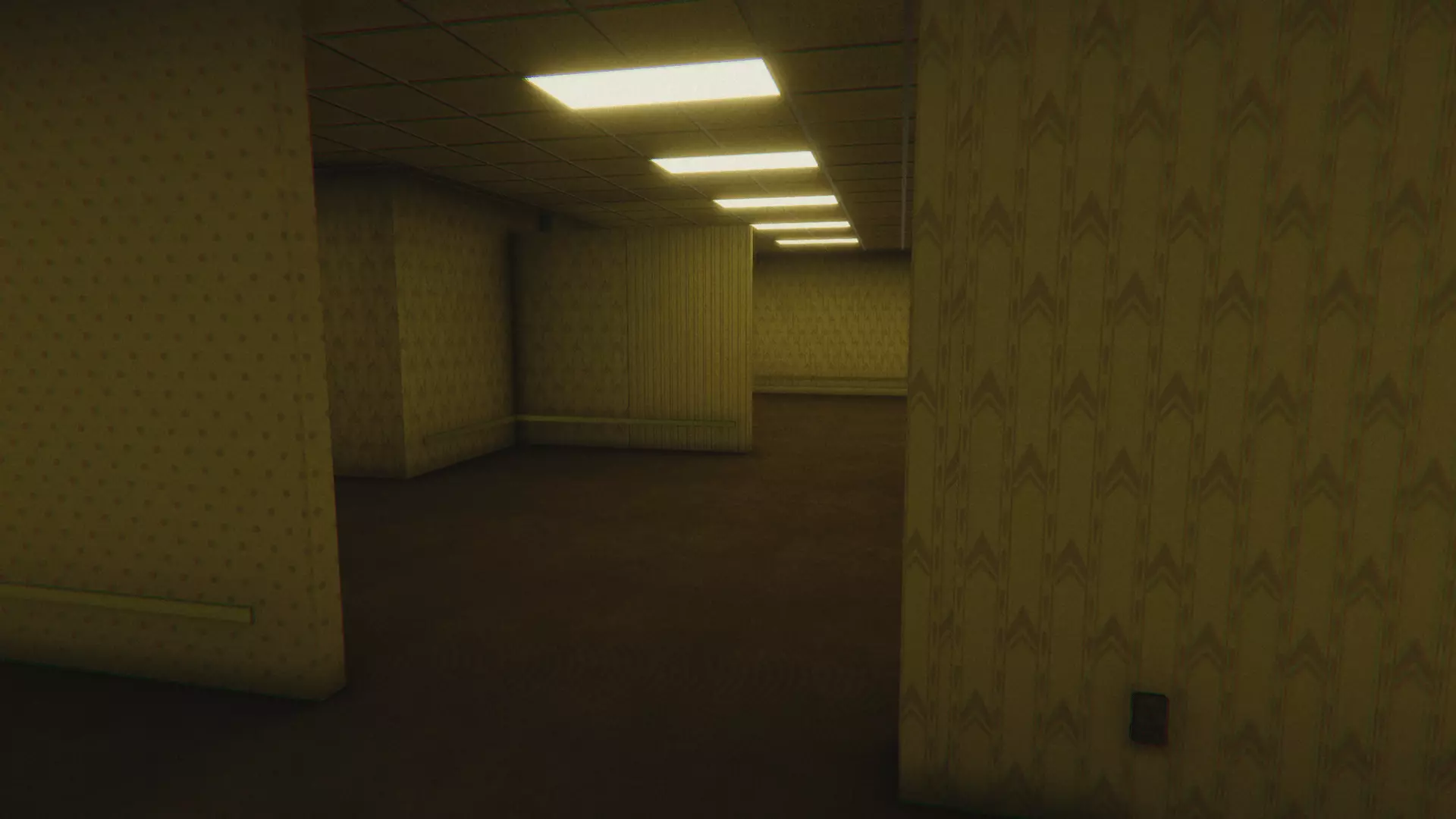 The Backrooms backroom Low-poly 3D model_0