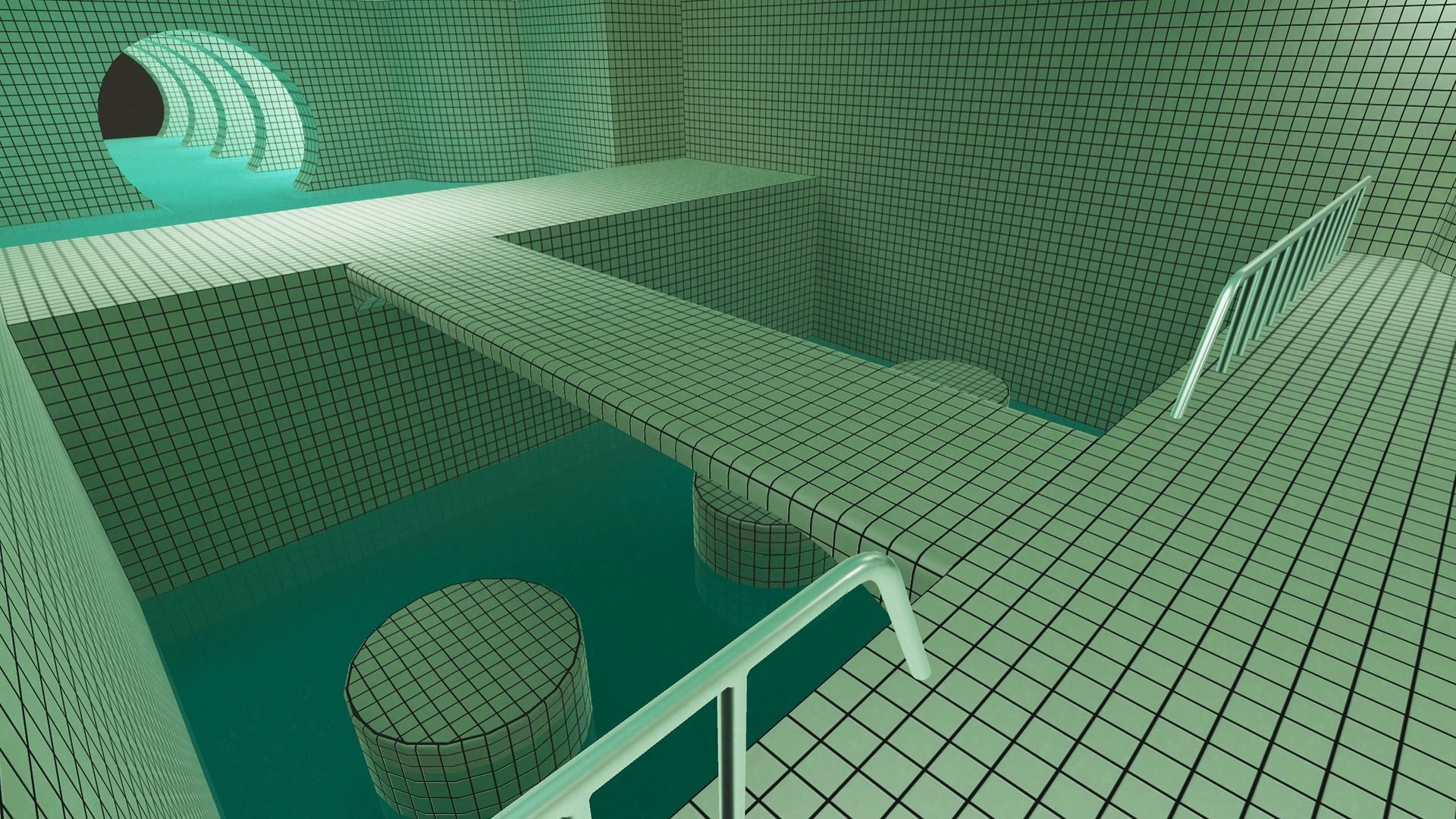 The Backrooms backroom Low-poly 3D model_12