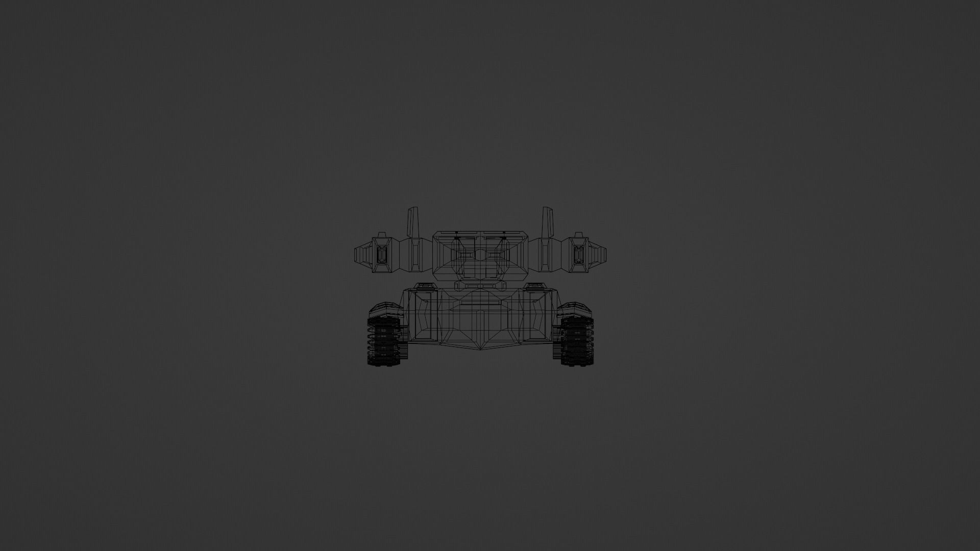 Sci-fi tank Low-poly 3D model_10