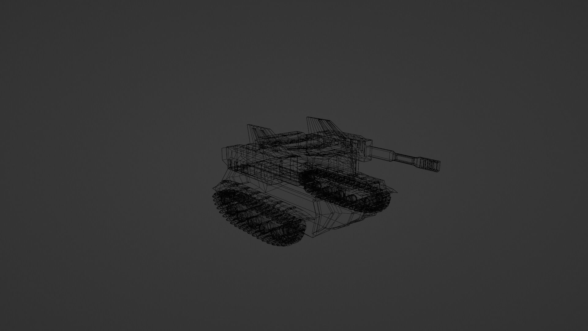 Sci-fi tank Low-poly 3D model_8