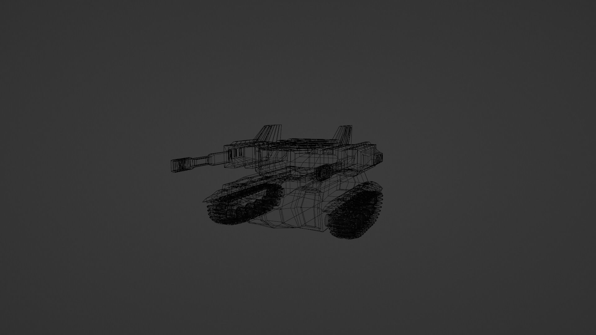 Sci-fi tank Low-poly 3D model_6