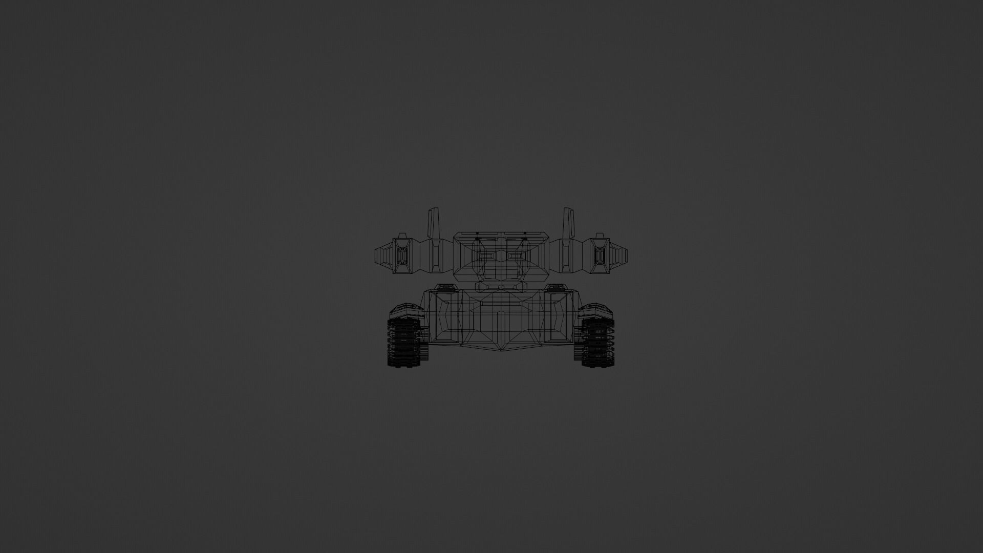 Sci-fi tank Low-poly 3D model_7