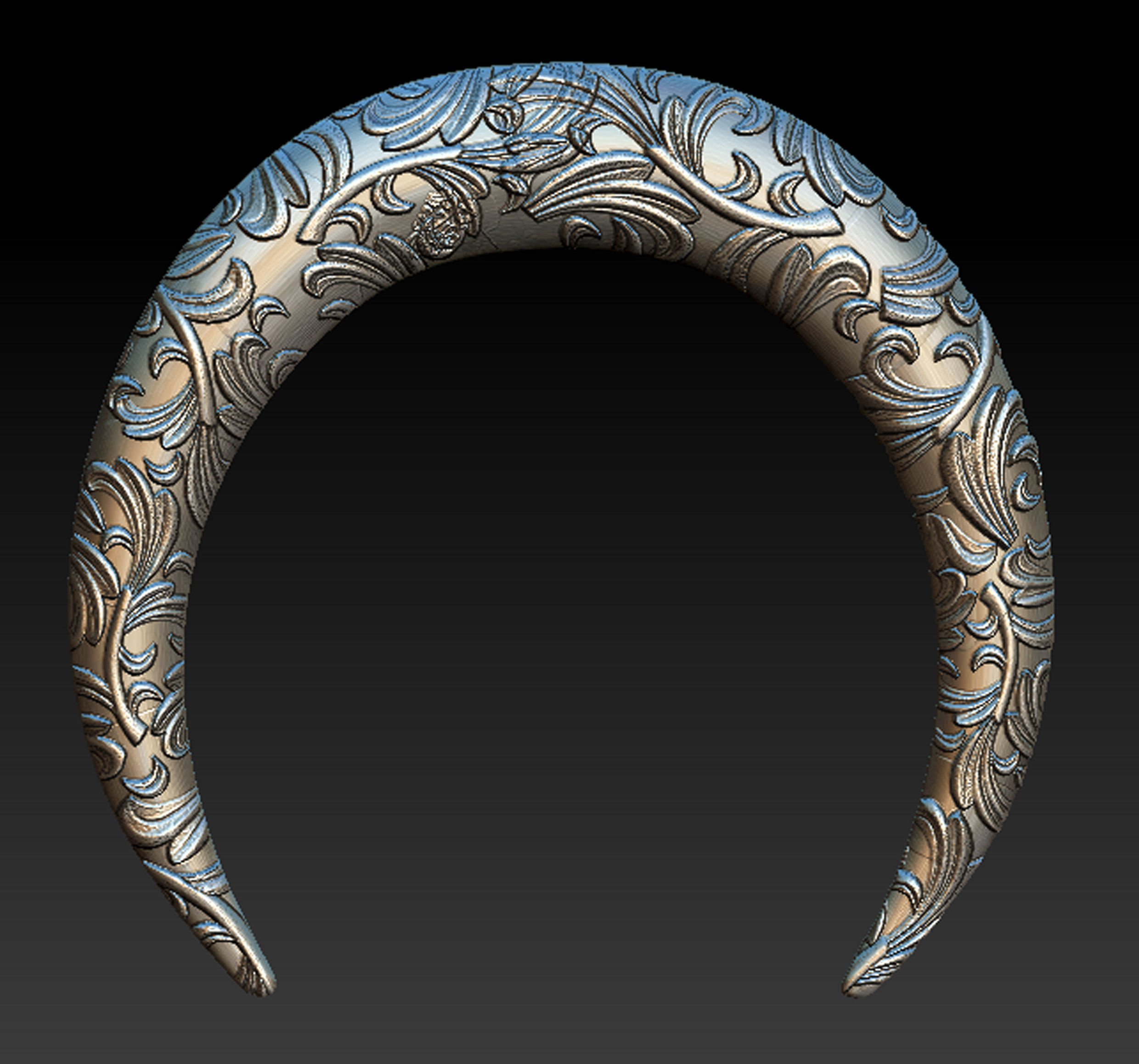 Snake Moon Necklace  3D print model_19