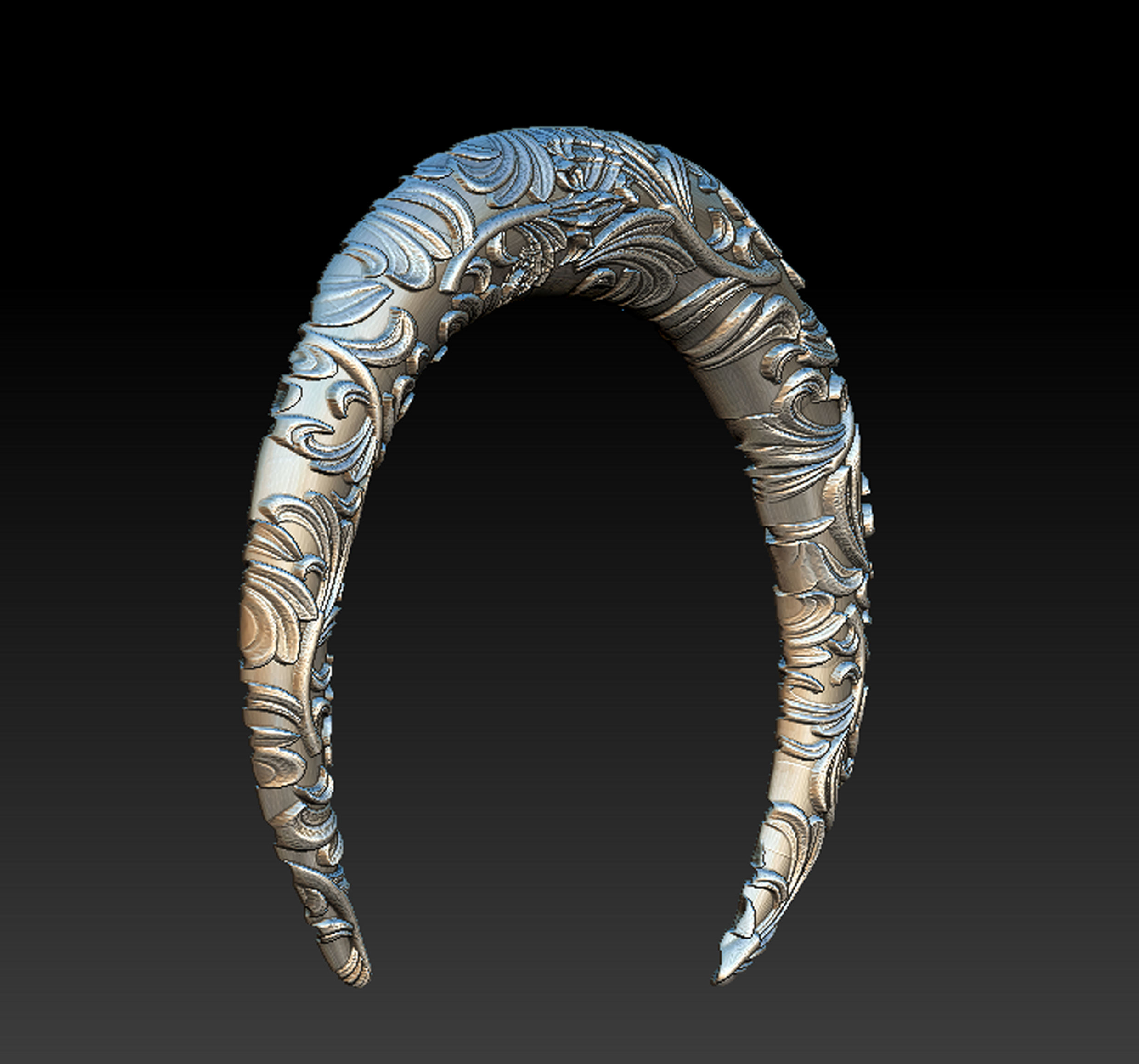 Snake Moon Necklace  3D print model_21