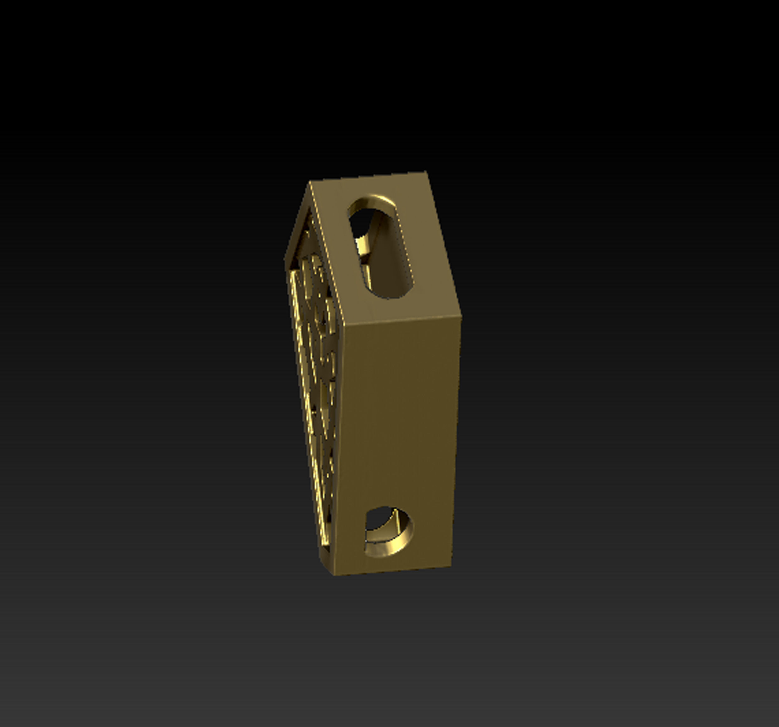 Snake Moon Necklace  3D print model_39