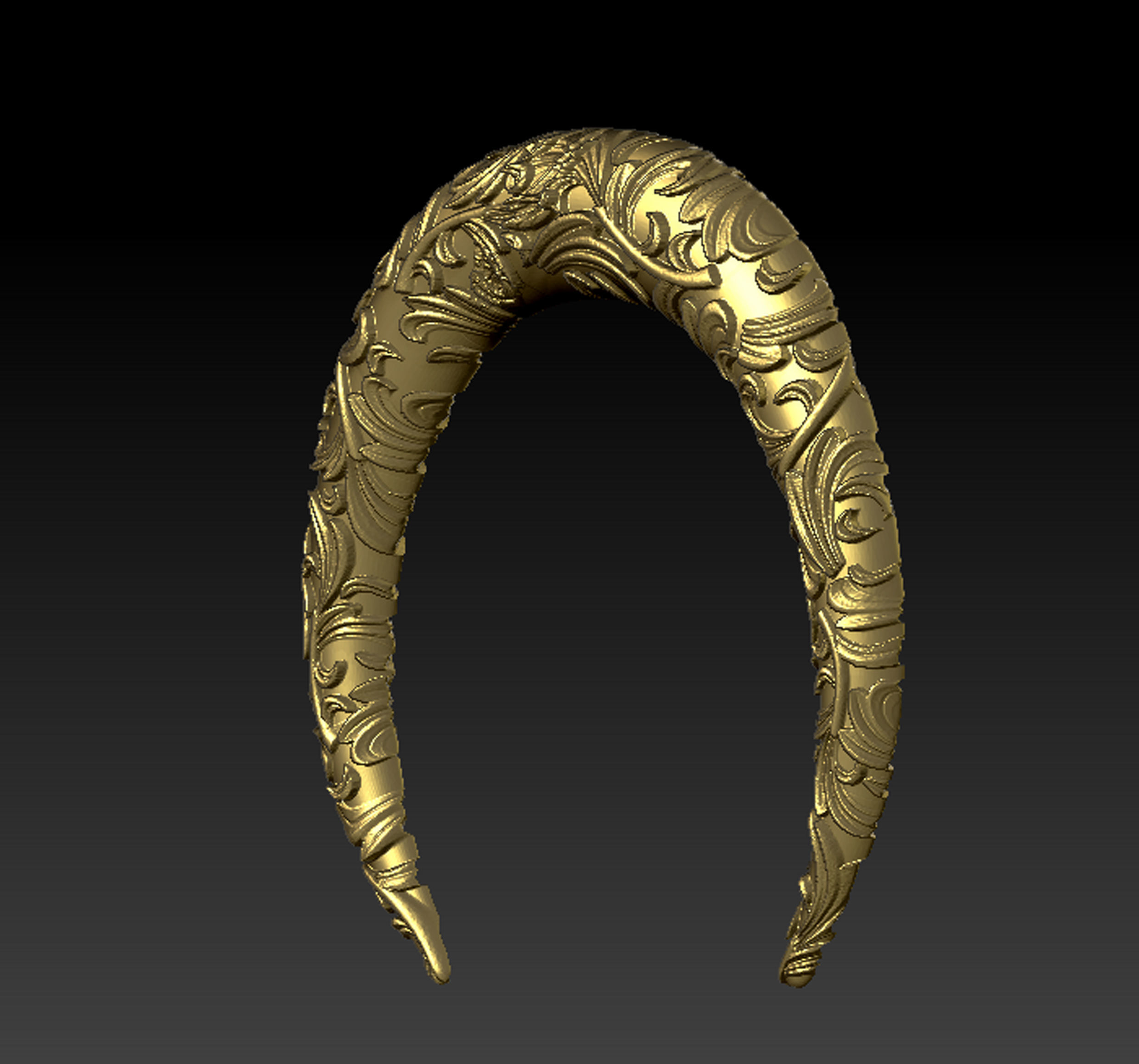 Snake Moon Necklace  3D print model_45