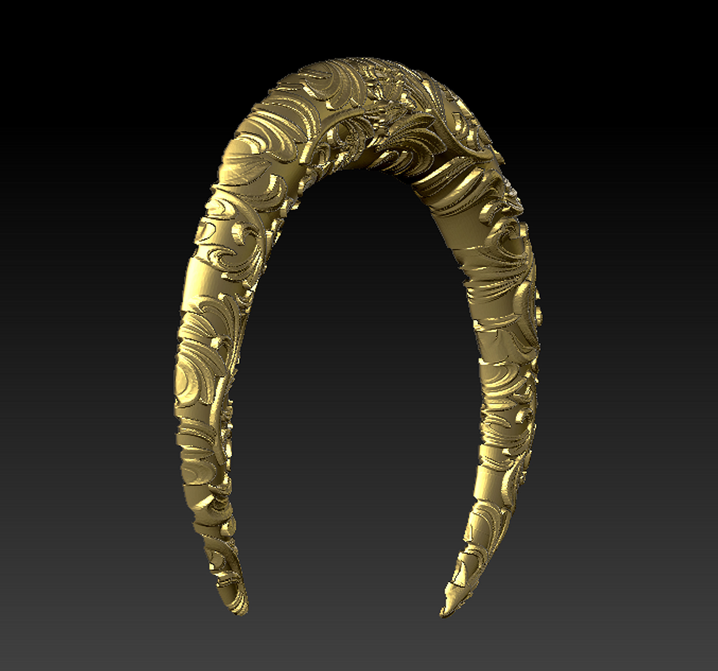 Snake Moon Necklace  3D print model_41