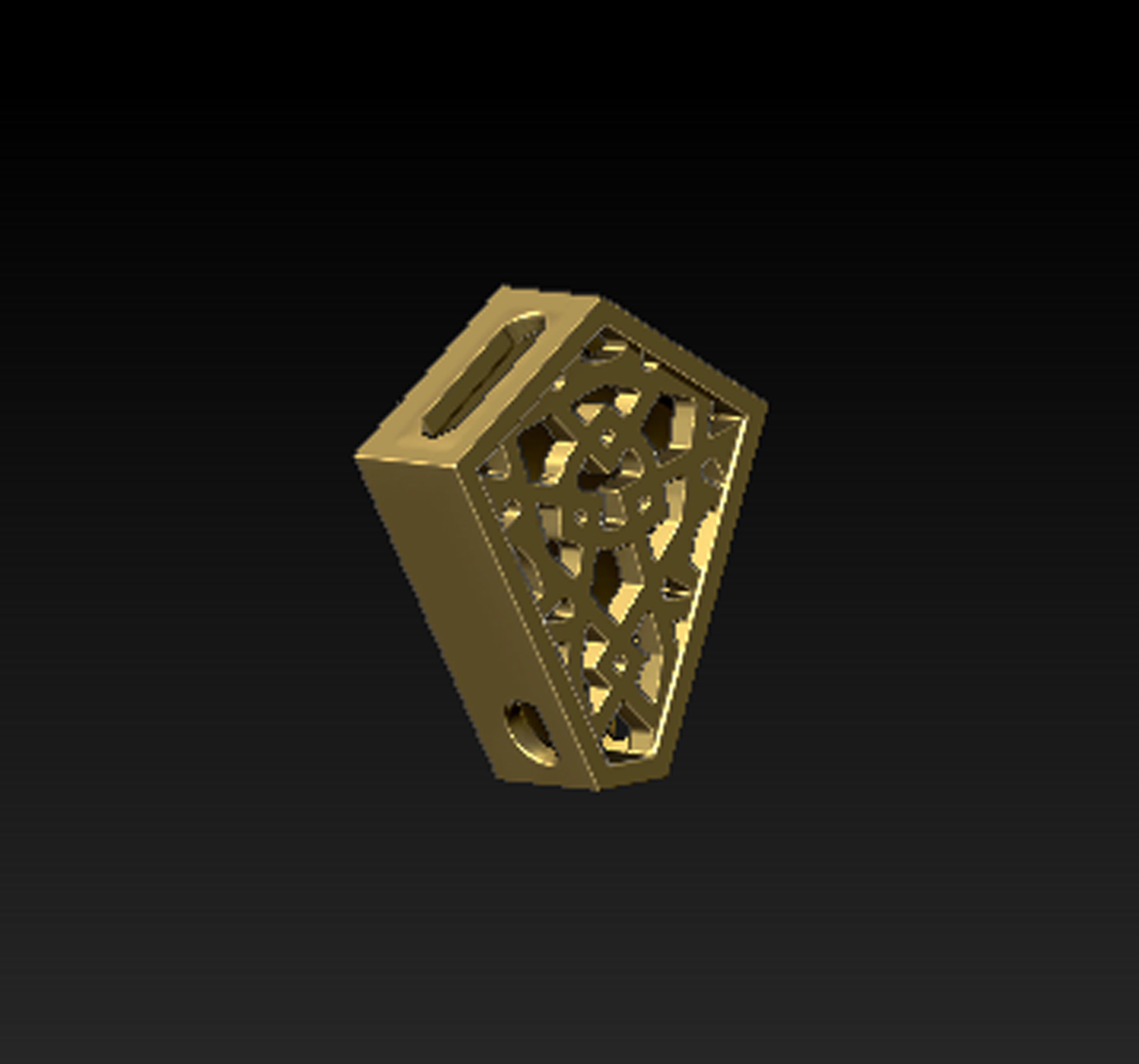 Snake Moon Necklace  3D print model_36