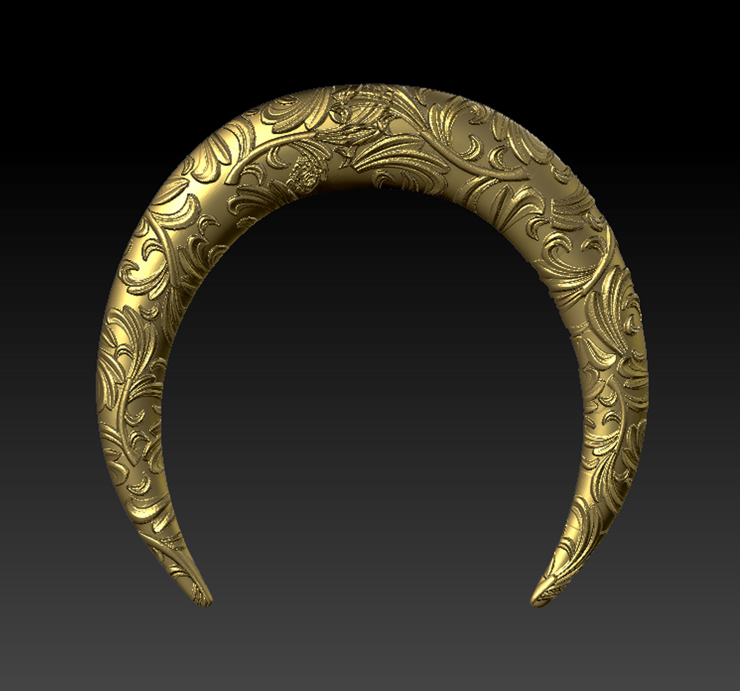 Snake Moon Necklace  3D print model_42