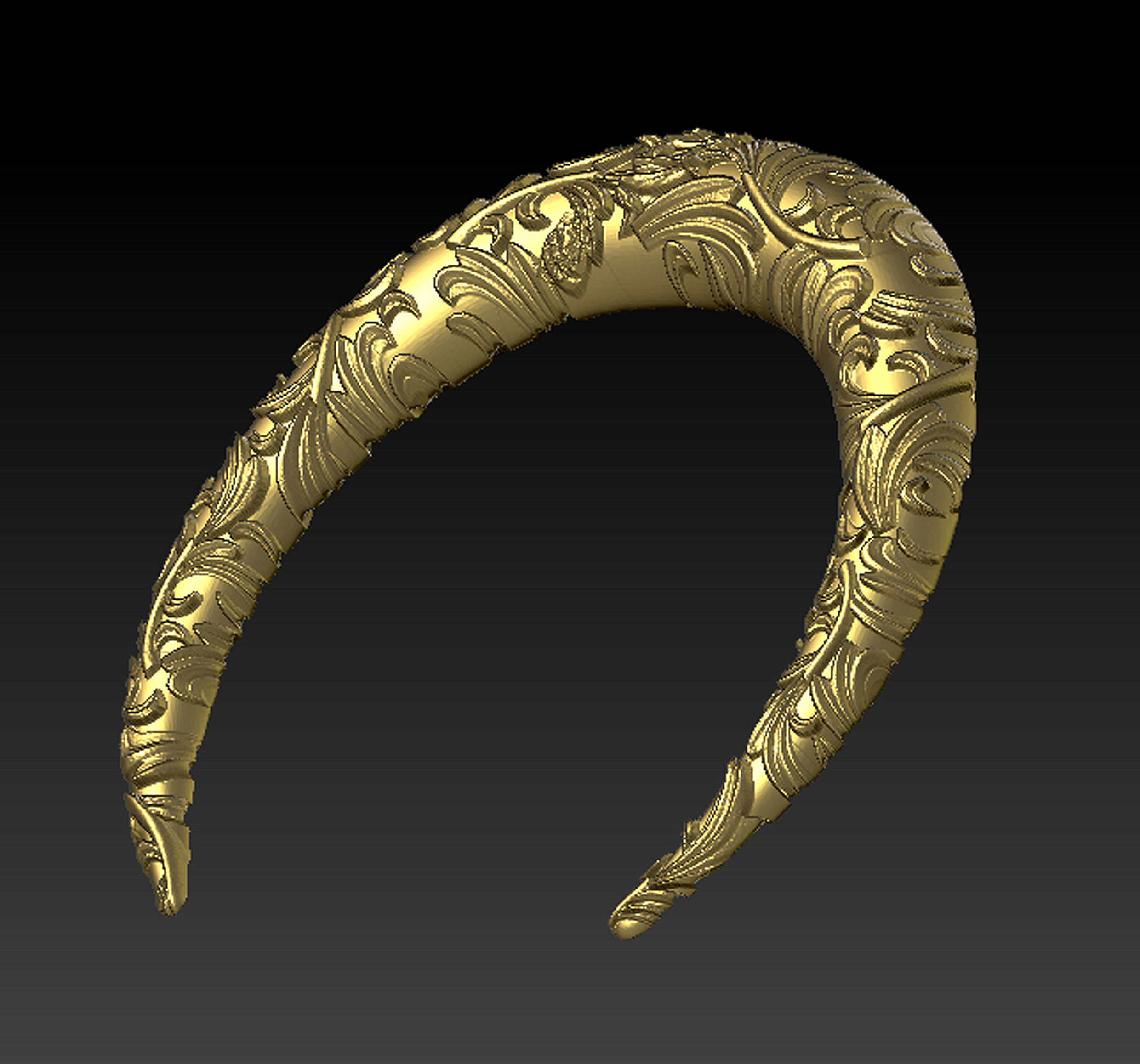 Snake Moon Necklace  3D print model_43