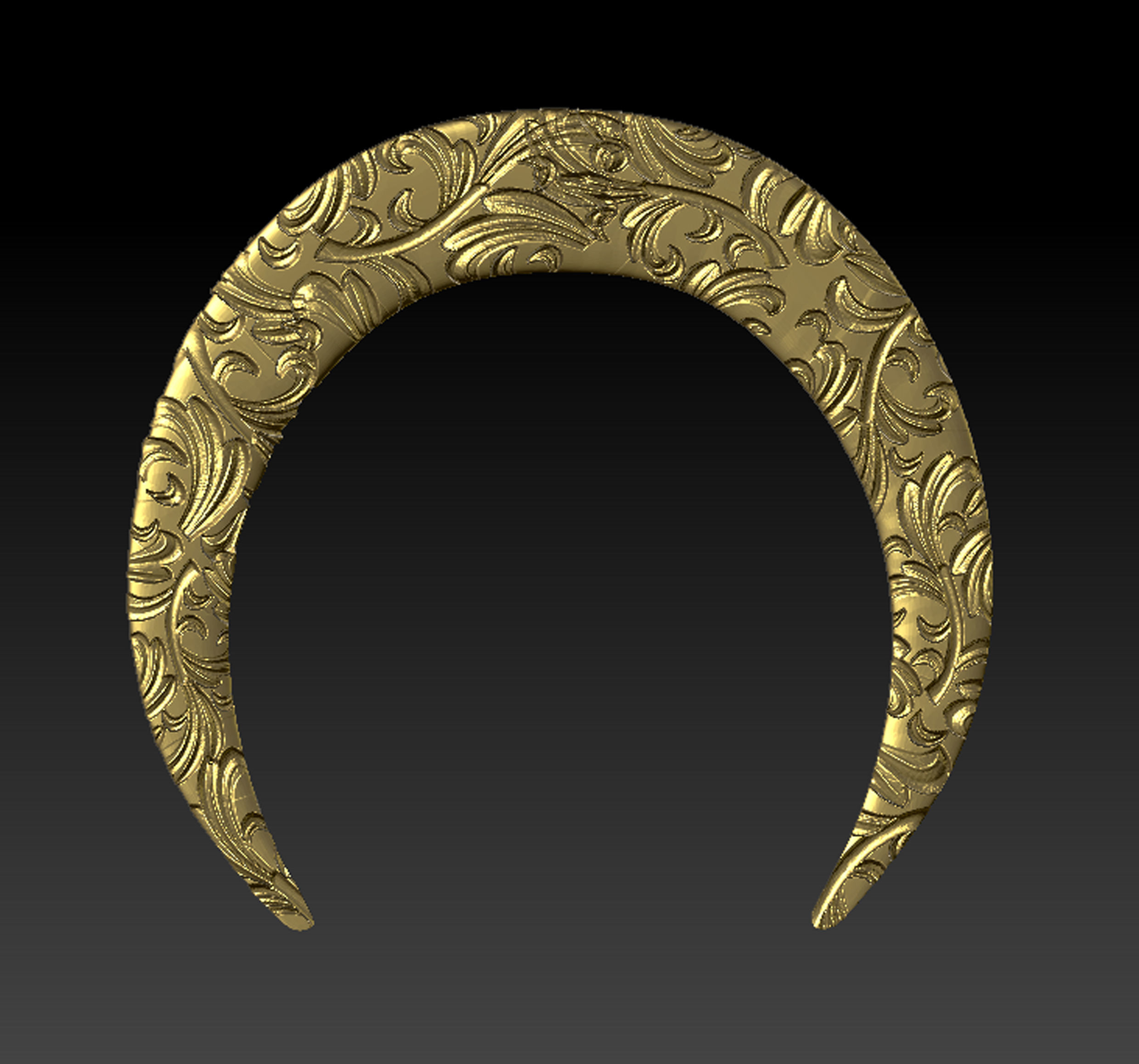 Snake Moon Necklace  3D print model_44