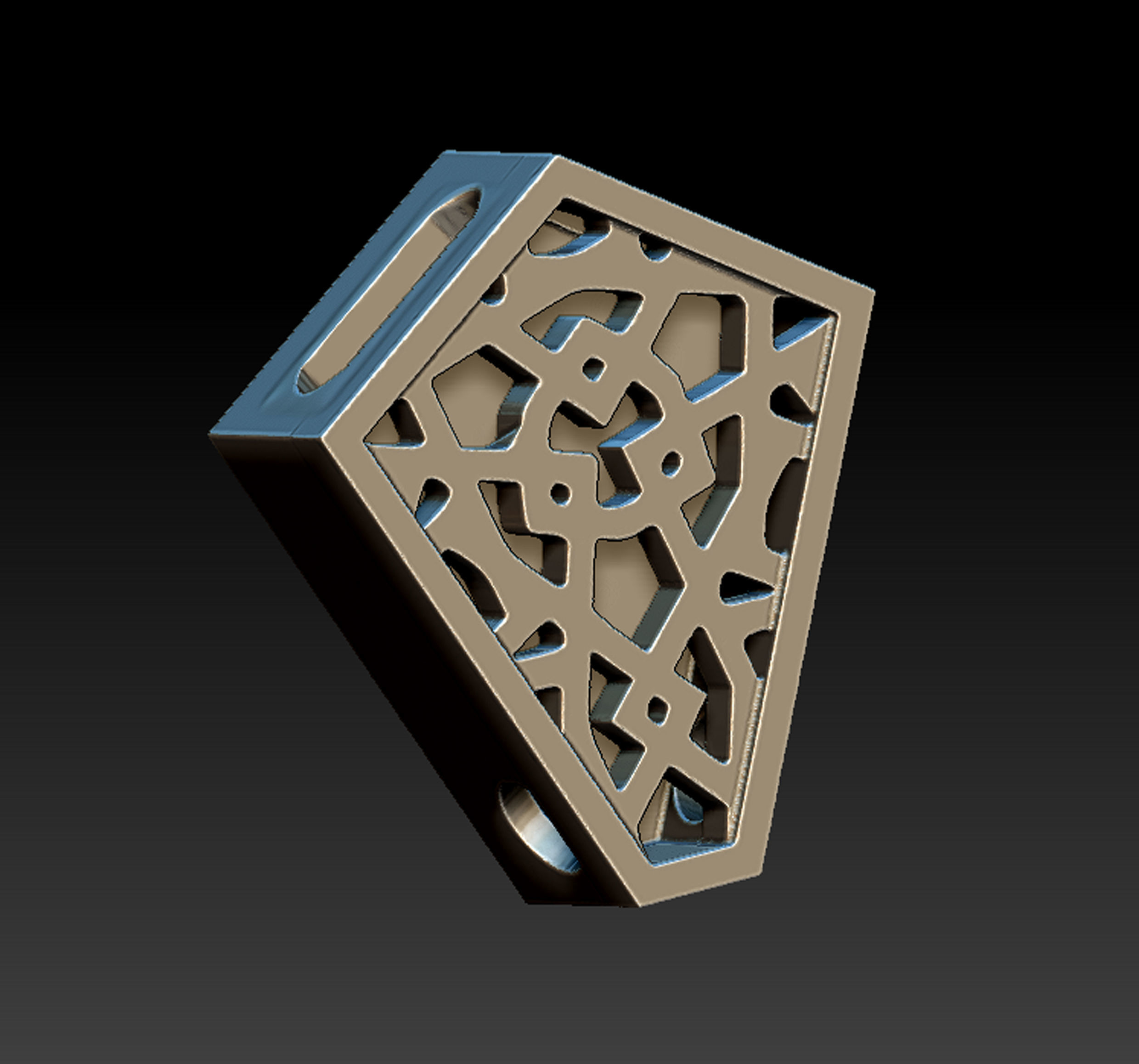 Snake Moon Necklace  3D print model_15