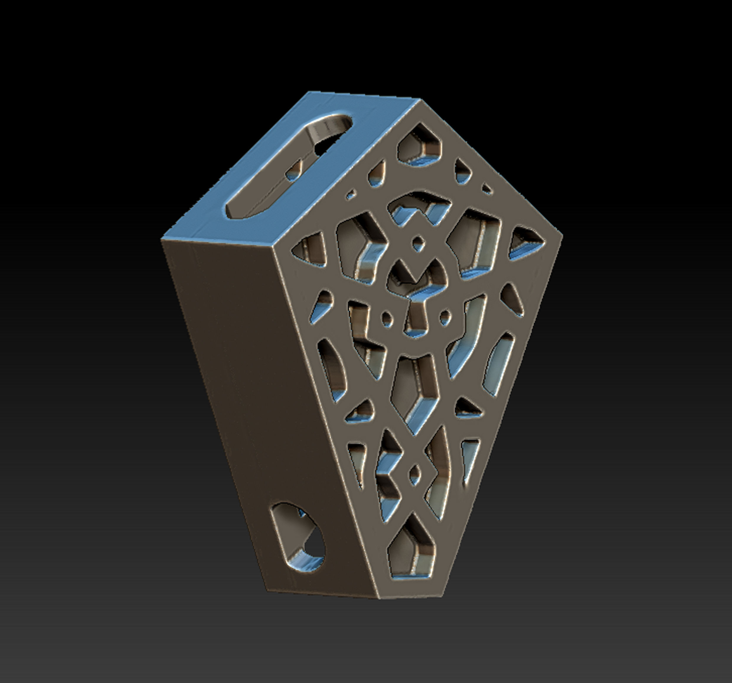 Snake Moon Necklace  3D print model_20