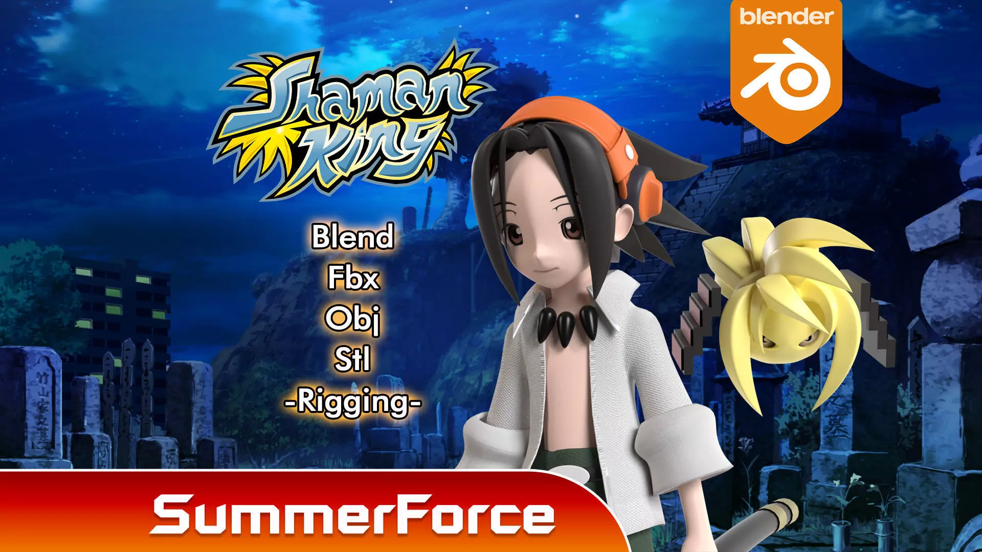 Asakura Yoh - Shaman King 3D model