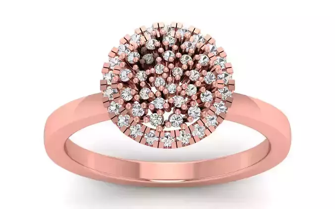 Women Flower Ring 3dm STL OBJ FBX Render Details