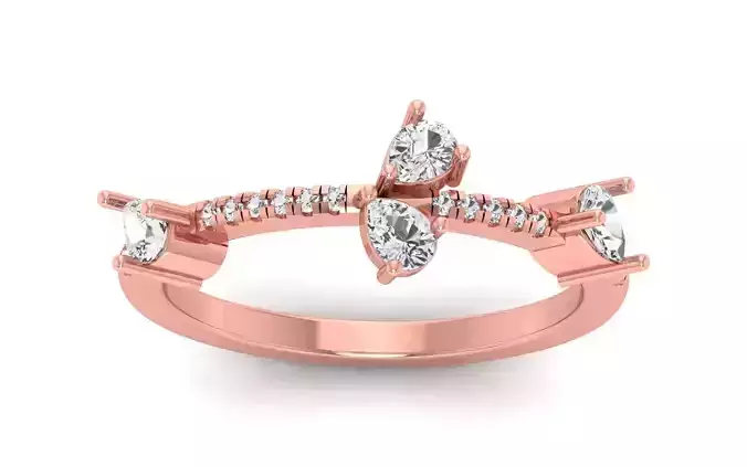 Women Engagement Ring 3dm STL OBJ FBX Render Details