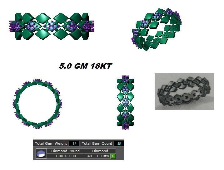Women Ring 3dm STL OBJ FBX Render Details 3D print model_3