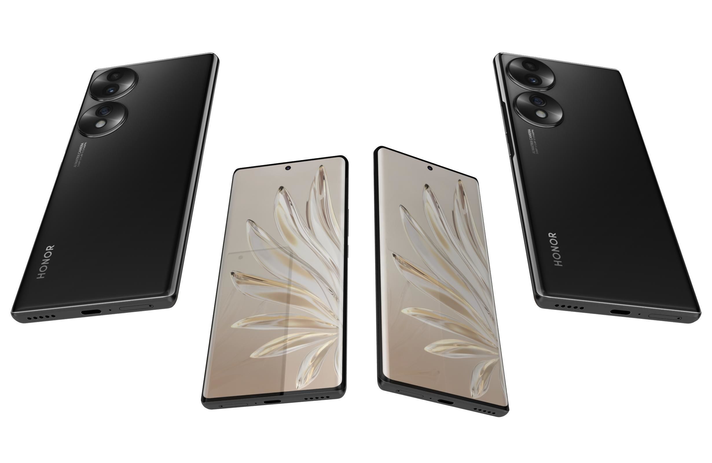 Honor 70 Black 3D model_5