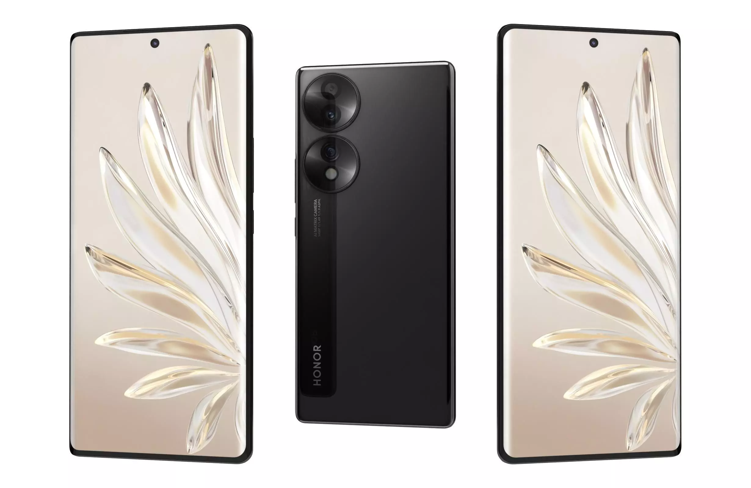 Honor 70 Black 3D model_0