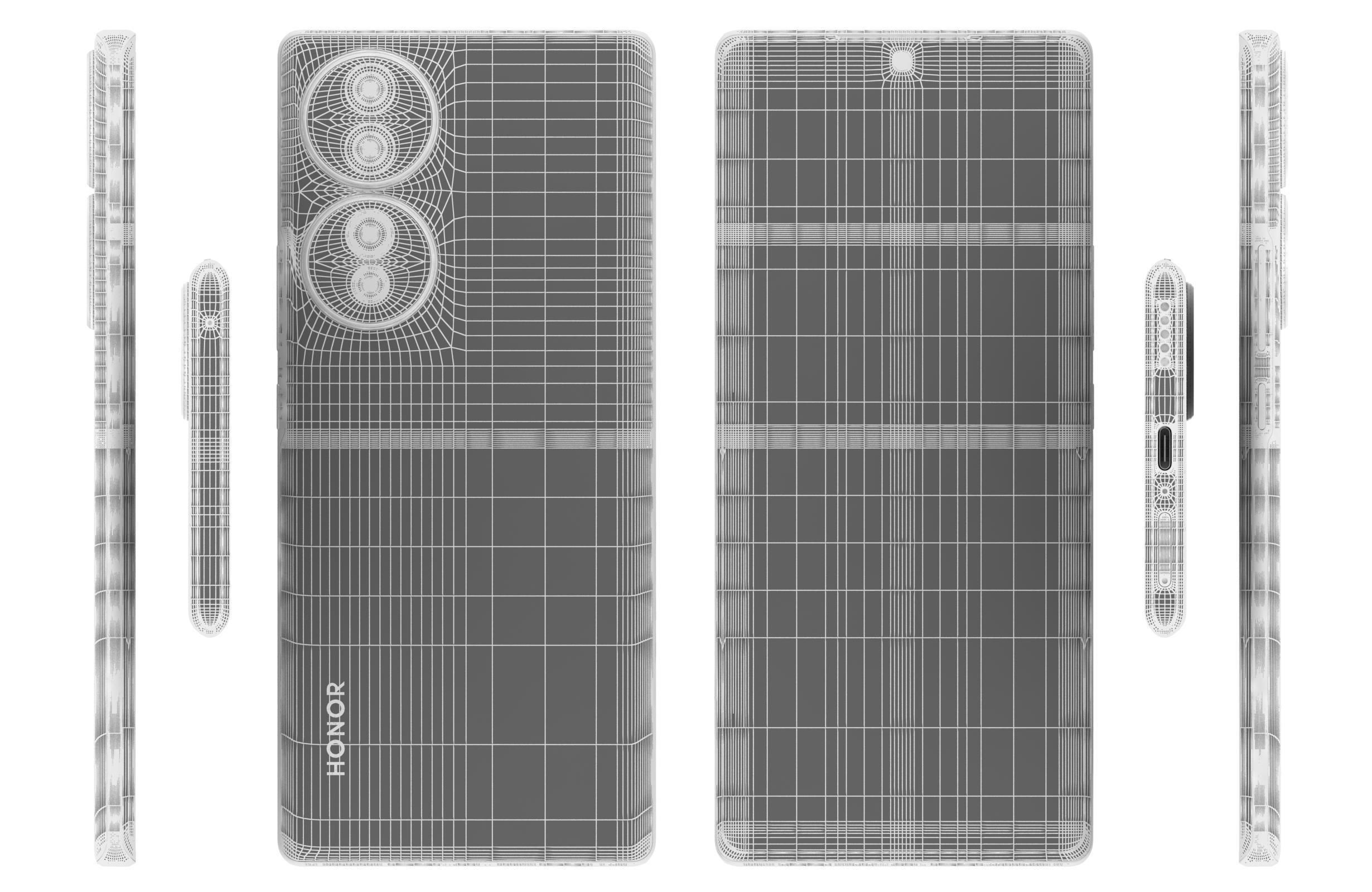 Honor 70 Black 3D model_17