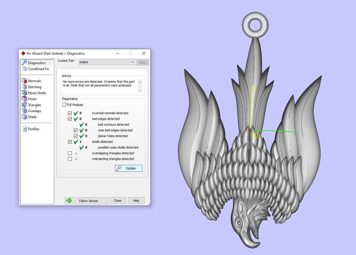 Ukrainian Trident  3D print model_20