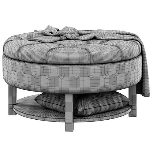 Javier Ottoman by Madison Park 3D model 4