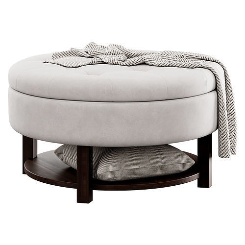 Javier Ottoman by Madison Park 3D model 3