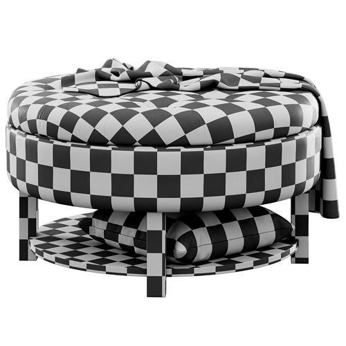 Javier Ottoman by Madison Park 3D model 5