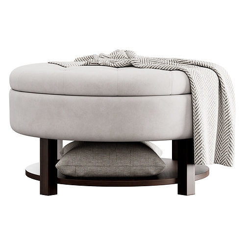 Javier Ottoman by Madison Park 3D model 2