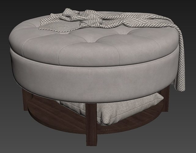 Javier Ottoman by Madison Park 3D model 7