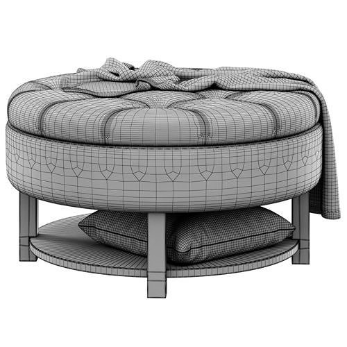 Javier Ottoman by Madison Park 3D model 6