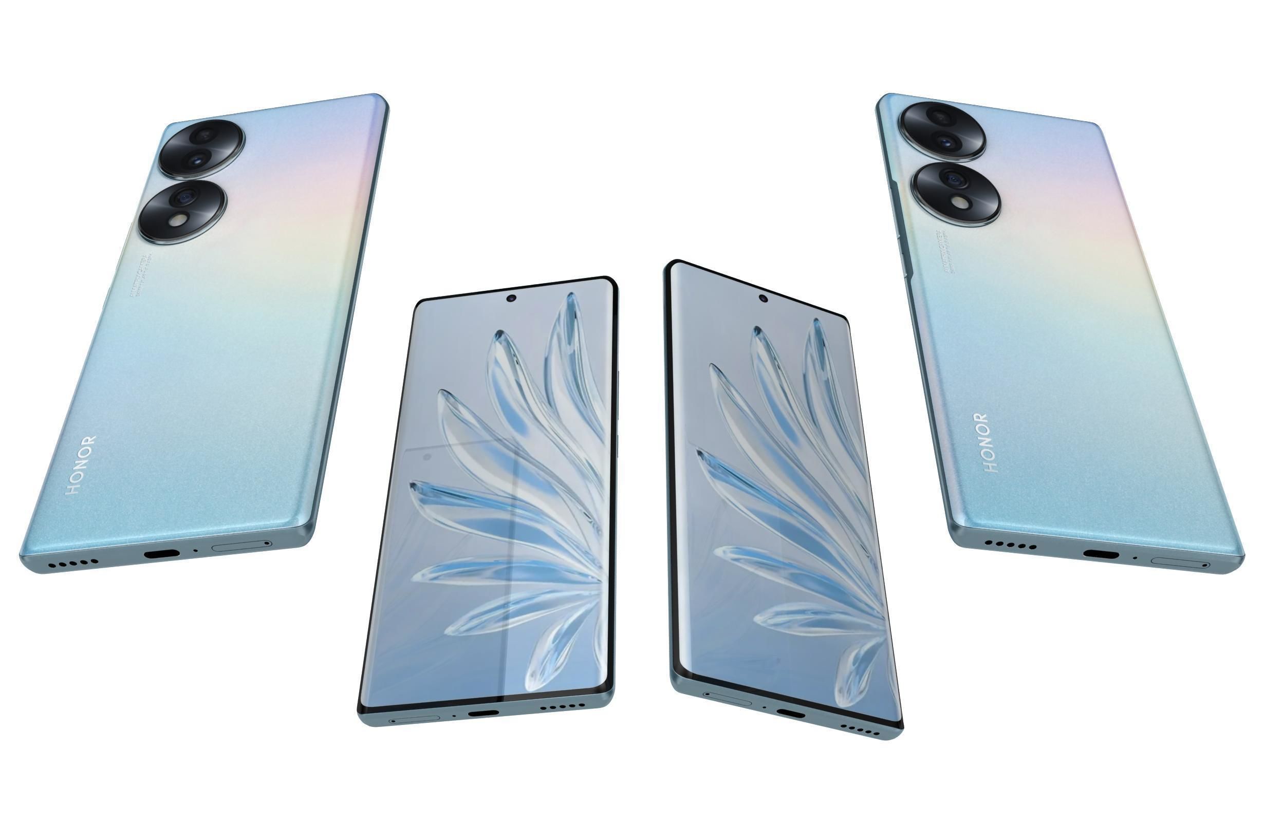 Honor 70 All Colors 3D model_7