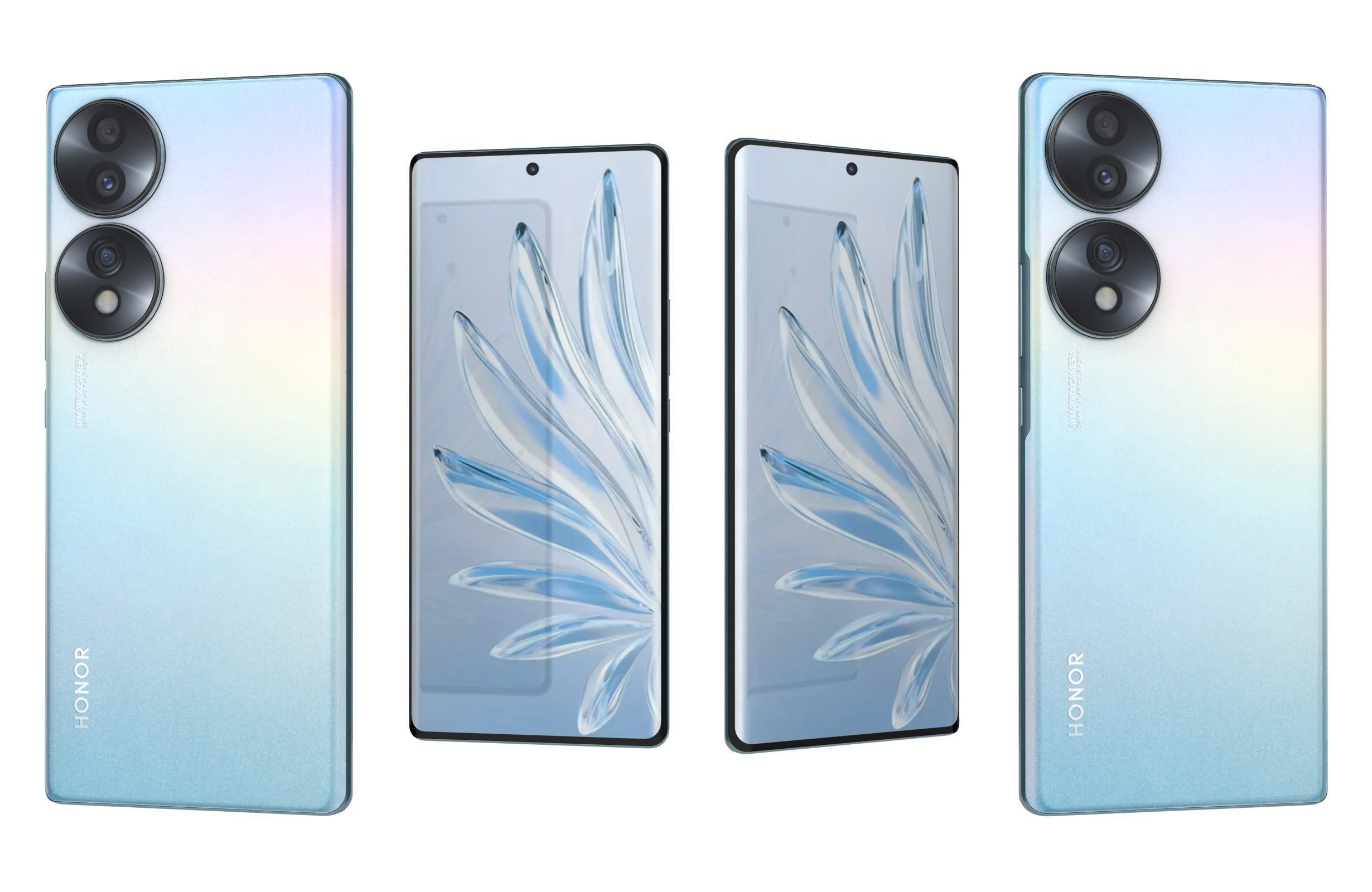 Honor 70 All Colors 3D model_5