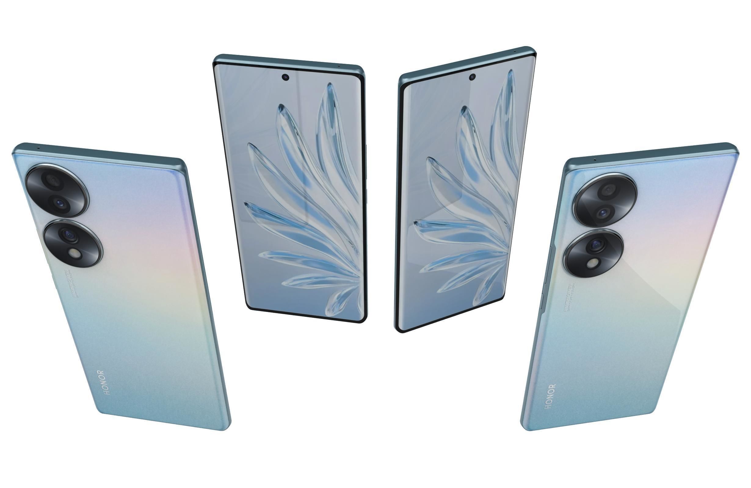 Honor 70 All Colors 3D model_6