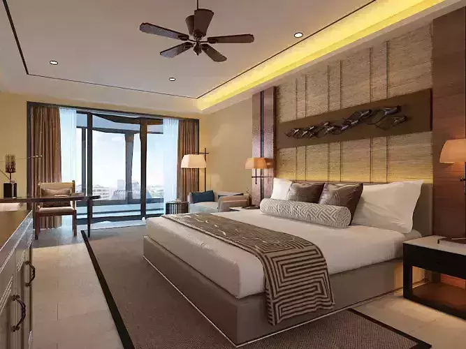 Mordern bed room interior