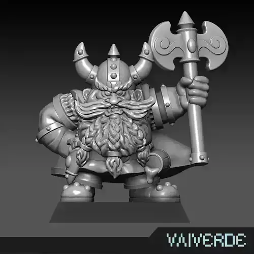 LEGENDARY DWARF HERO 3D print model