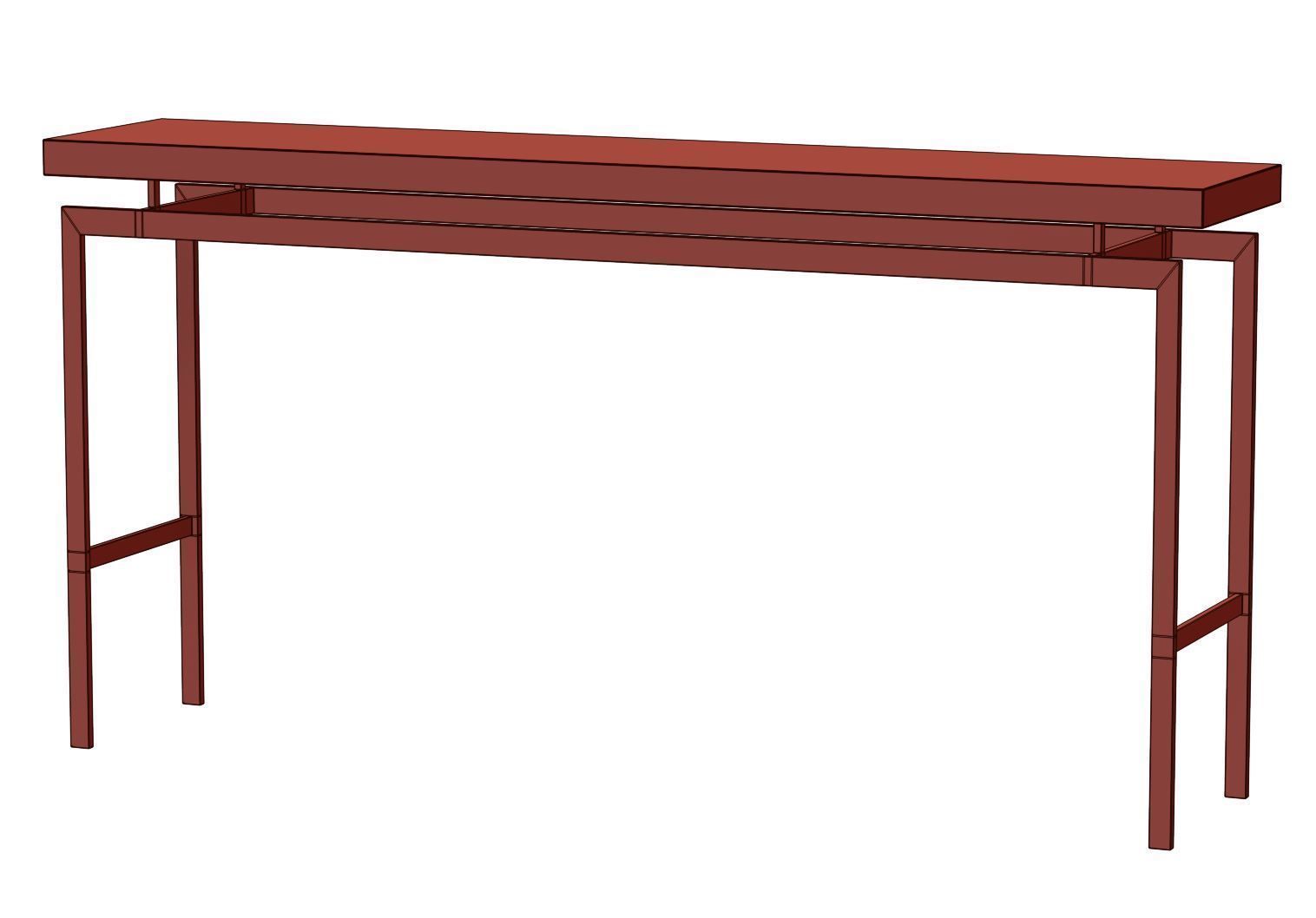 Duran Console  Low-poly 3D model_4