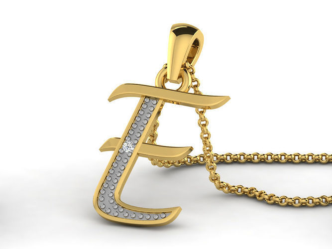 Alphabets Pendants Letter E Pendant 3D print model