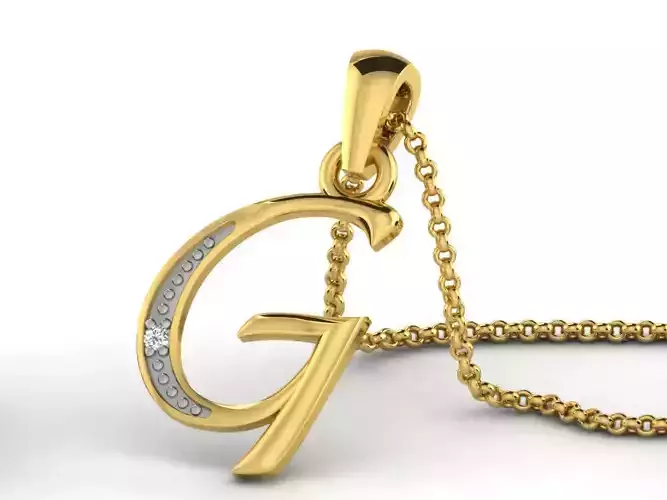 Alphabets Pendants Letter G Pendant