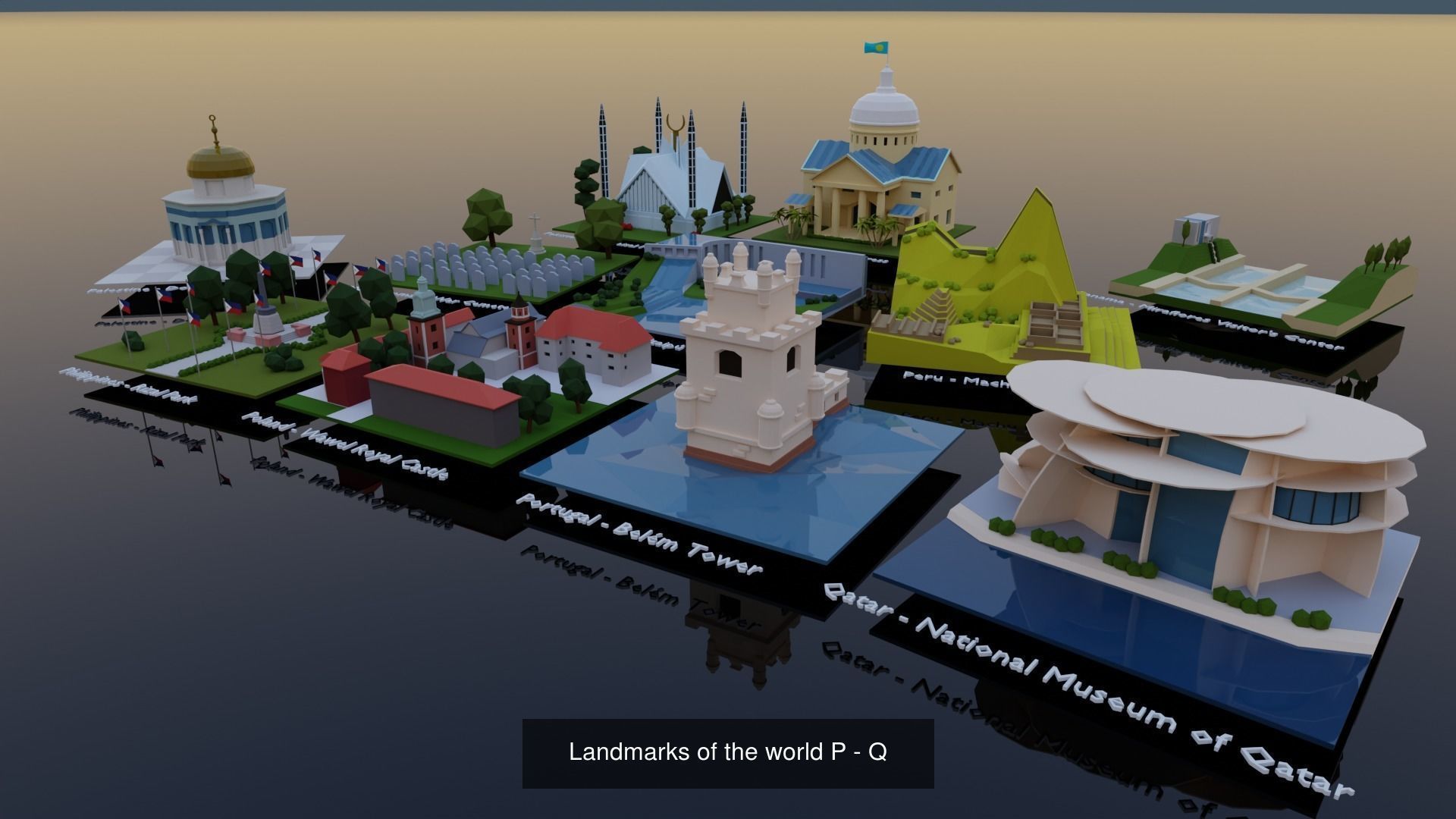 Landmarks of the World A to Z 3D Model Collection_16